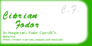 ciprian fodor business card